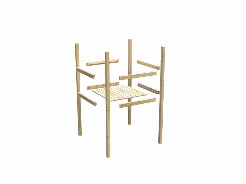 Karibu Spielturm Lotti mit Doppelschaukel, Kletterwand und Rutsche blau