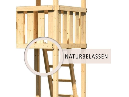 Karibu Spielturm Lotti mit Kletterwand und Doppelschaukel