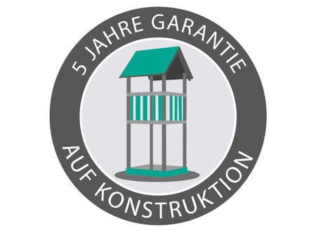 Karibu Spielturm Lotti natur mit Anbauplattform und Kletterwand