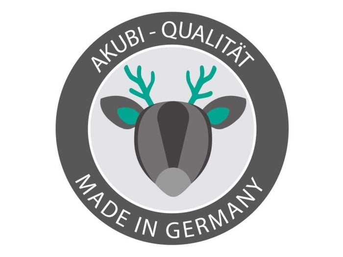 Karibu Spielturm Lotti natur mit Anbauplattform, Netzrampe und Rutsche blau