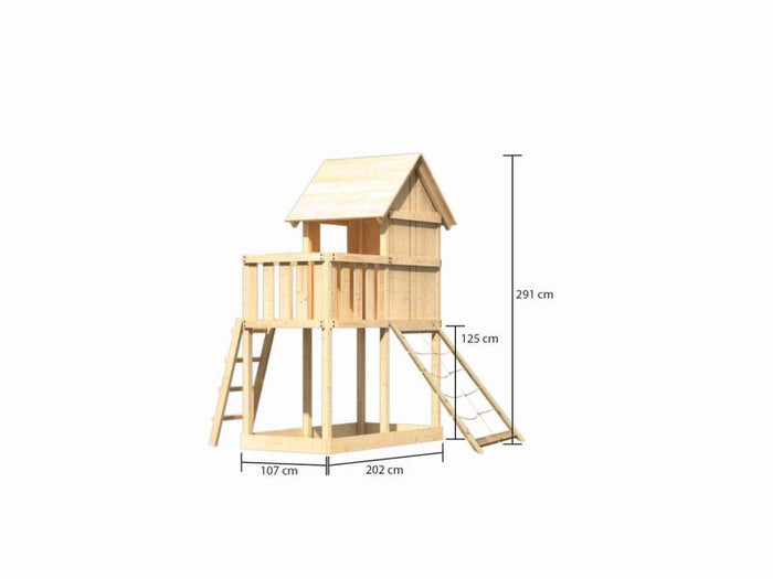 Karibu Stelzenhaus Frieda + Netzrampe