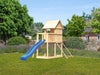 Karibu Stelzenhaus Frieda + Rutsche blau + Netzrampe