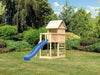 Karibu Stelzenhaus Frieda + Rutsche blau + Kletterwand