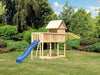 Karibu Stelzenhaus Frieda + Rutsche blau + Anbauplattform