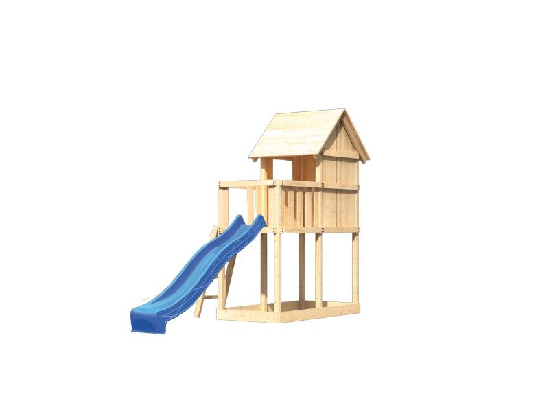 Karibu Stelzenhaus Frieda + Rutsche blau