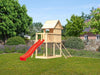 Karibu Stelzenhaus Frieda + Rutsche rot + Netzrampe