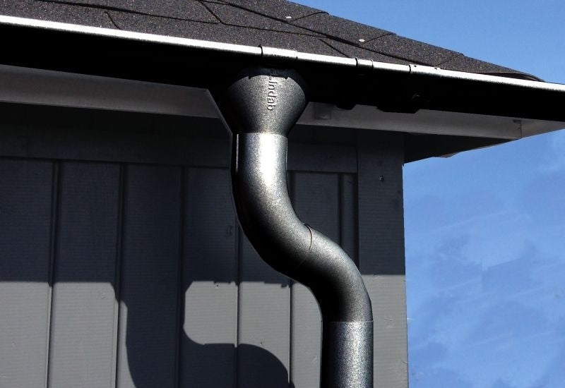 Metall-Dachrinne dunkelgrau Satteldach 400 cm