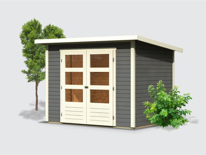 Osb smart choice Gartenhaus Altena 3 terragrau inkl. Fußboden