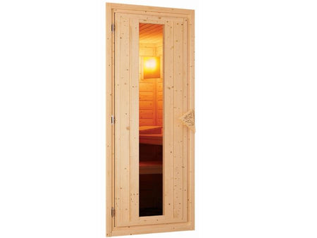 Osb smart choice Saunahaus Hella 1  38 mm - inkl. 9 kW Bioofen ext. Steuerung - inkl. Dacheindeckung