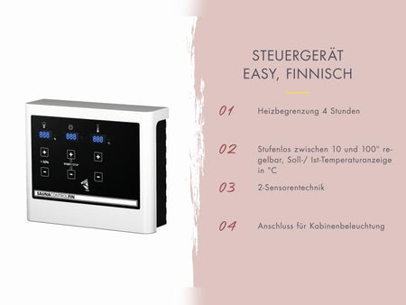 Osb smart choice Saunahaus Patio 1, 38 mm naturbelassen -inkl. 9 kW Ofen ext. Steuerung- inkl. Dache