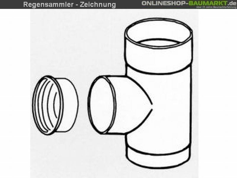 Regensammler mit Überlaufschutz weiß
