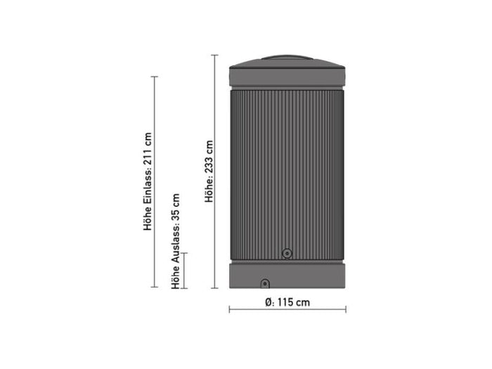 Speidel Regensäule 2000 Liter, anthrazit