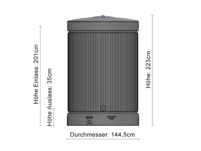 Speidel Regensäule 3000 Liter, anthrazit