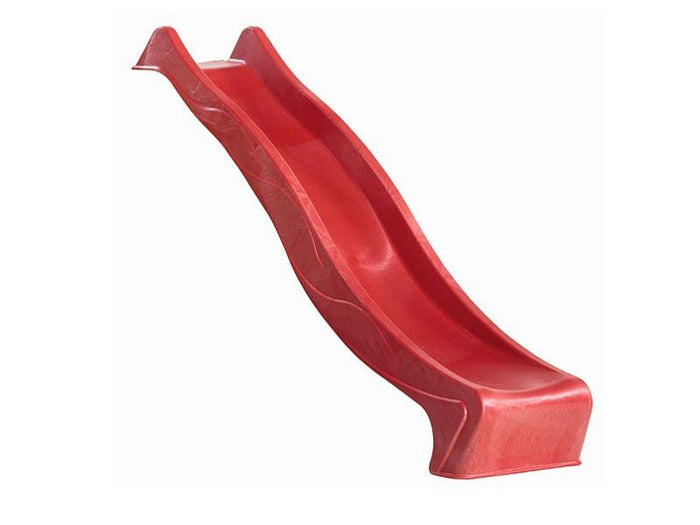 Spielturm Anna + Rutsche rot + Anbauplattform + Kletterwand