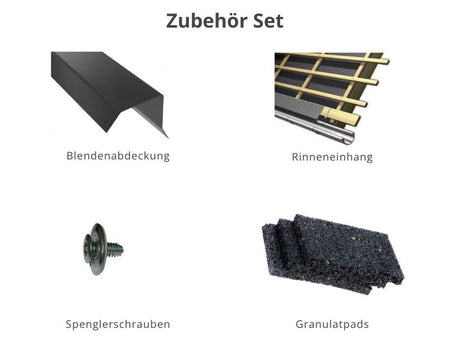 Zubehör Set für Karibu Gartenhaus Askola 3 mit Anbaudach 2,75 Meter