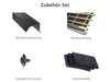 Zubehör Set für Karibu Gartenhaus Bastrup 2 mit Anbaudach 2 Meter