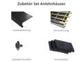 Zubehör Set für Karibu Gartenhaus Wandlitz 2 terragrau 19 mm