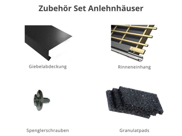 Zubehör Set für Karibu Gartenhaus Wandlitz 2 terragrau 19 mm