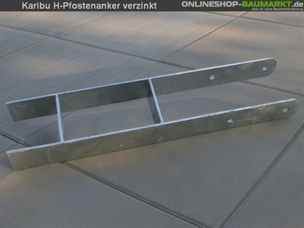 Karibu H-Pfostenanker 12 x 12 x 60 cm 2 St. Karibu H-Pfostenanker 12 x 12 x 60 cm 2 St.