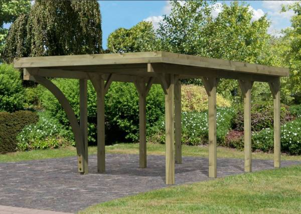Karibu Carport Classic Einzel 2 mit 1 Einfahrtsbogen kdi Karibu Carport Classic Einzel 2 mit 1 Einfahrtsbogen kdi