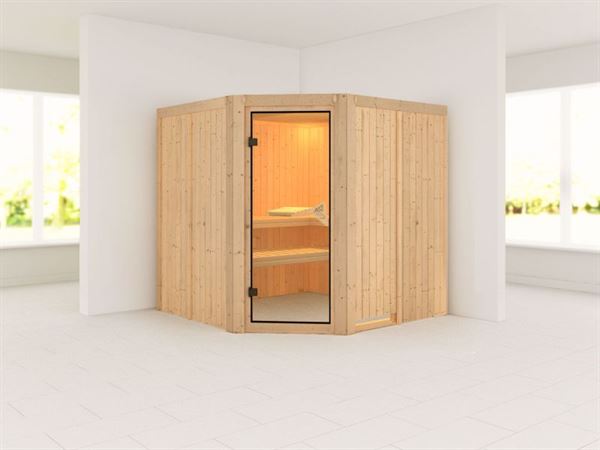 Aukura - Karibu Sauna ohne Ofen - mit Rundbogen - Aukura - Karibu Sauna ohne Ofen - mit Rundbogen -