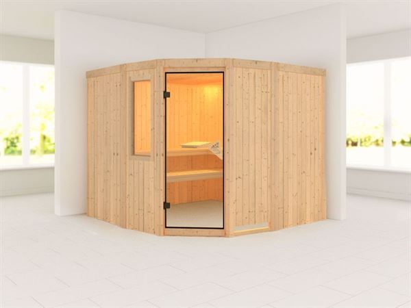 Simara 3 - Karibu Sauna ohne Ofen - mit Fenster - Simara 3 - Karibu Sauna ohne Ofen - mit Fenster -