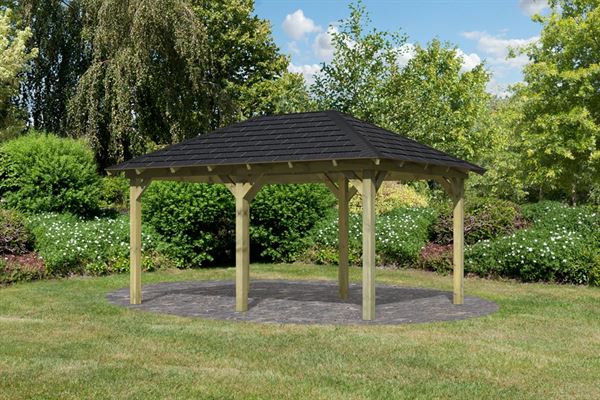 Karibu 4-Eck Pavillon Eco Perida Sparset inkl. Schindeln Karibu 4-Eck Pavillon Eco Perida Sparset inkl. Schindeln