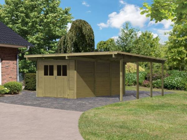Karibu Doppelcarport ECO mit integriertem Abstellraum 3 Karibu Doppelcarport ECO mit integriertem Abstellraum 3