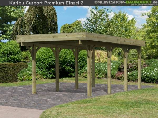 Karibu Carport Premium Einzel 2 ohne Einfahrtsbogen kdi Karibu Carport Premium Einzel 2 ohne Einfahrtsbogen kdi