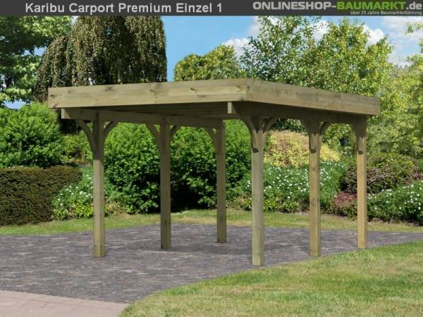 Karibu Carport Premium Einzel 1 ohne Einfahrtsbogen kdi Karibu Carport Premium Einzel 1 ohne Einfahrtsbogen kdi