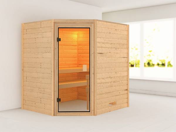 Karibu Woodfeeling Massivholzsauna Mia 38 mm Karibu Woodfeeling Massivholzsauna Mia 38 mm
