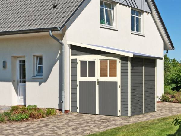 Karibu Gartenhaus Bomlitz 3 terragrau 19 mm Karibu Gartenhaus Bomlitz 3 terragrau 19 mm