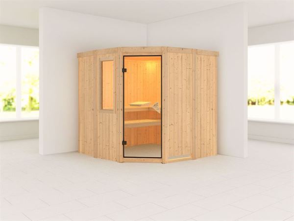 Simara 1 - Karibu Sauna ohne Ofen - mit Fenster - Simara 1 - Karibu Sauna ohne Ofen - mit Fenster -