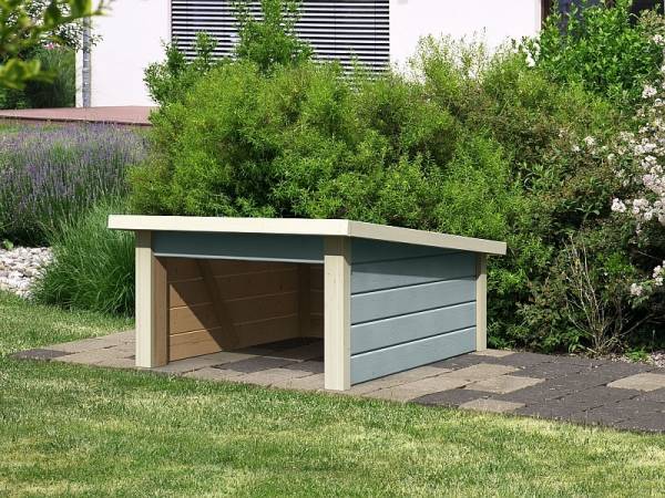 Karibu Woodfeeling Haus für Mähroboter 2 seidengrau Karibu Woodfeeling Haus für Mähroboter 2 seidengrau