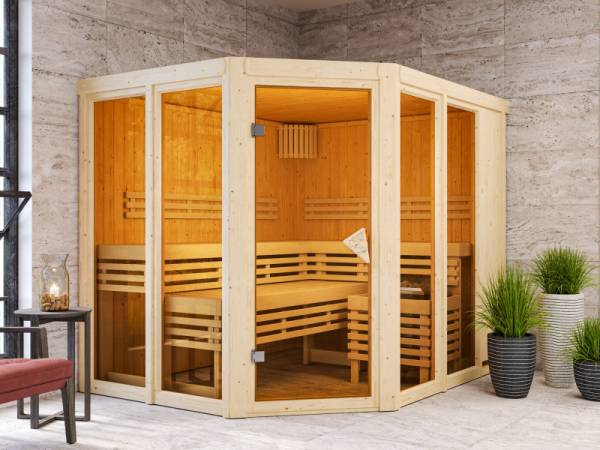 Karibu Sauna Ainur ohne Ofen 68 mm Karibu Sauna Ainur ohne Ofen 68 mm